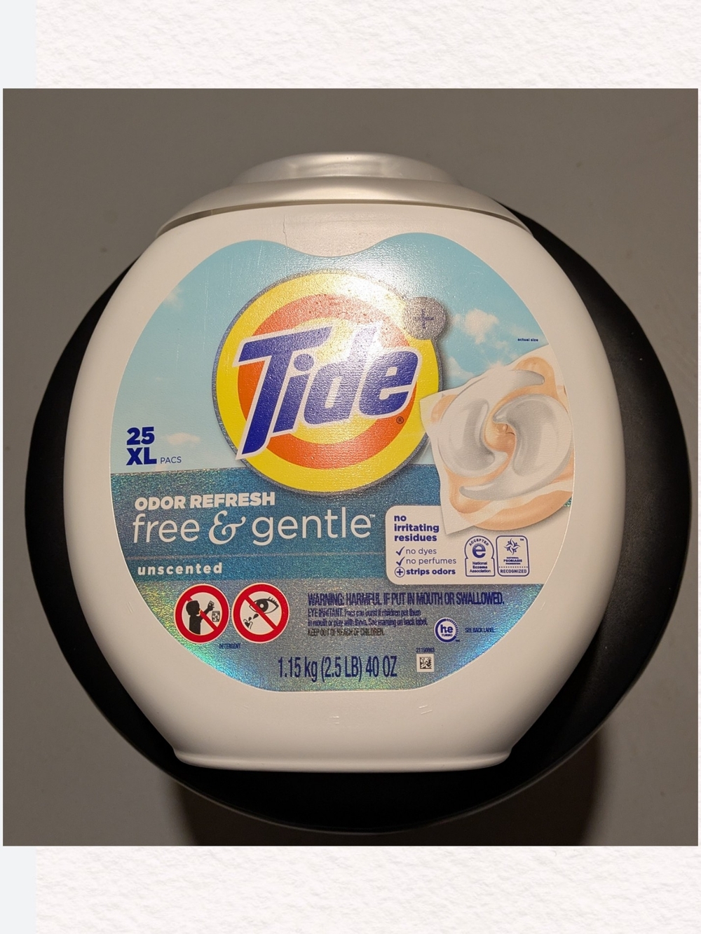 Tide Free & Gentle Unscented Laundry Pacs  (25 XL Pacs)